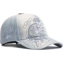gorra-curva-azul-ajustable-crawling-dragon-washed-denim-de-ed-hardy