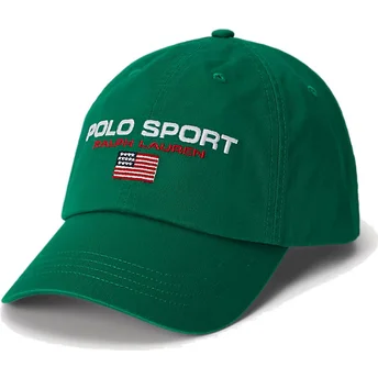 Gorra curva verde ajustable Sport Twill de Polo Ralph Lauren