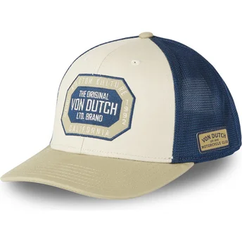 Gorra trucker beige y azul SEM10 de Von Dutch