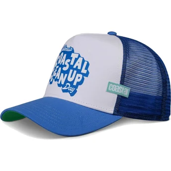 Gorra trucker azul y blanca Clean Up Day HFT de Coastal