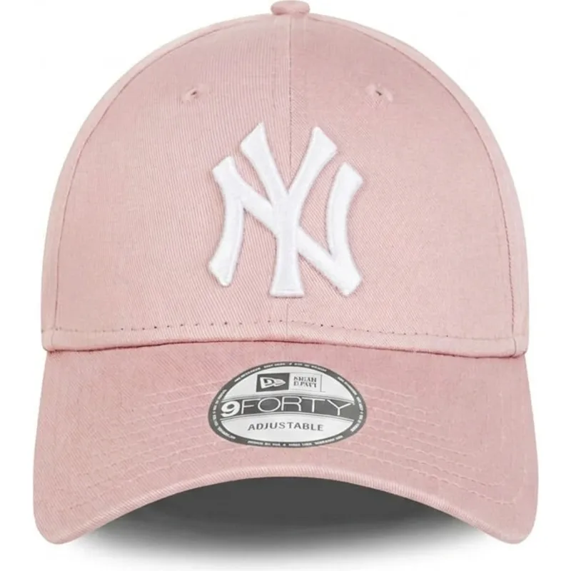 gorra-curva-rosa-ajustable-con-logo-rosa-9forty-league-essential-de-new-york-yankees-mlb-de-new-era