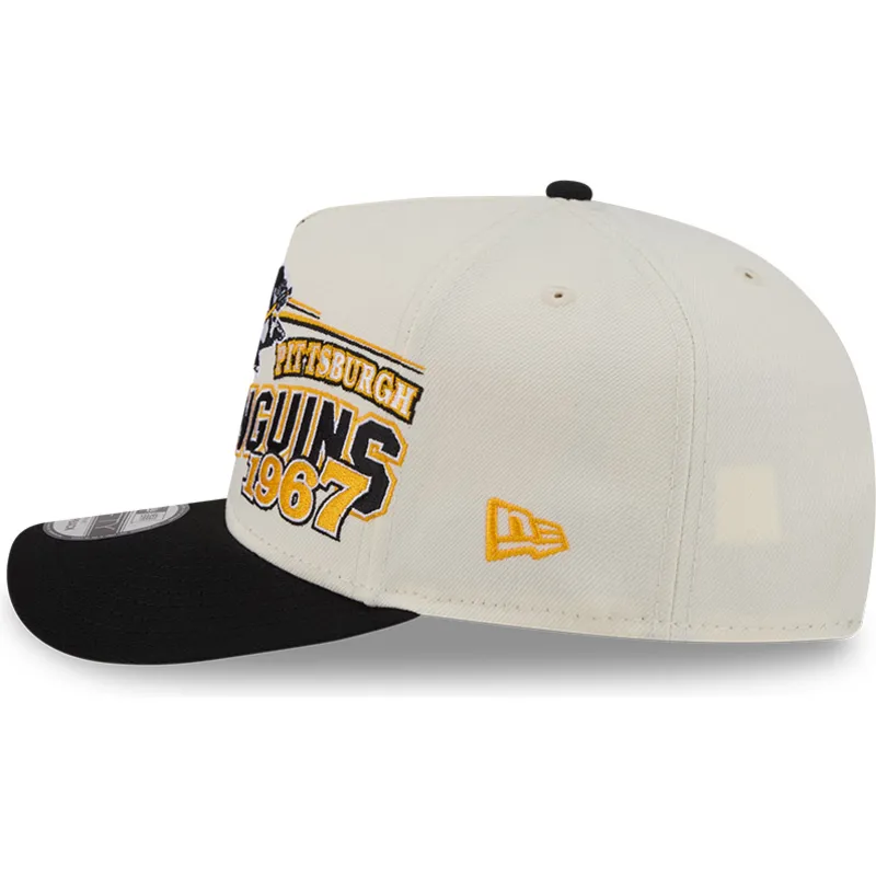 gorra-curva-beige-snapback-9fifty-a-frame-classic-de-pittsburgh-penguins-nhl-de-new-era