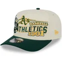 gorra-curva-beige-y-verde-snapback-9fifty-a-frame-classic-de-oakland-athletics-mlb-de-new-era