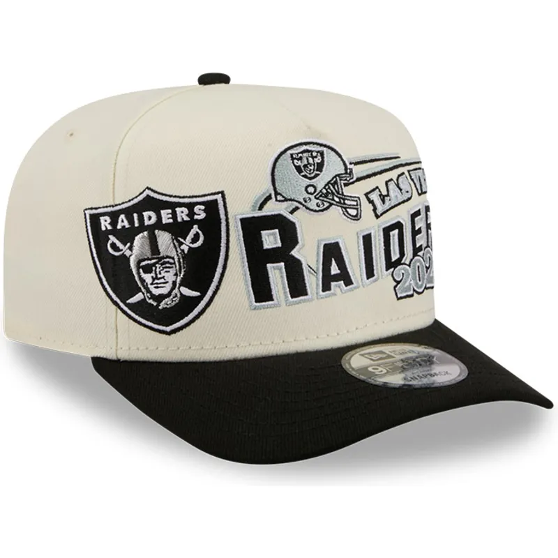 gorra-curva-beige-y-negra-snapback-9fifty-a-frame-classic-de-las-vegas-raiders-nfl-de-new-era