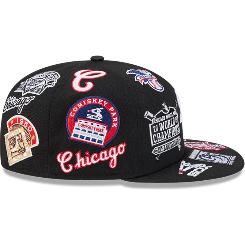 gorra-plana-negra-ajustada-59fifty-all-over-logos-de-chicago-white-sox-mlb-de-new-era