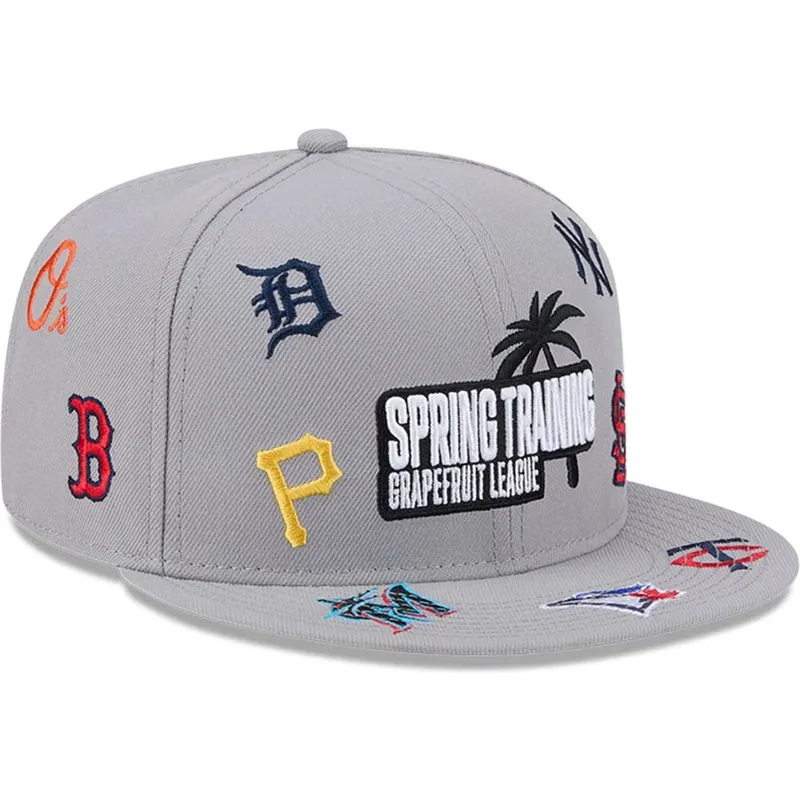 gorra-plana-gris-snapback-9fifty-scattered-grapefruit-league-logo-de-mlb-de-new-era