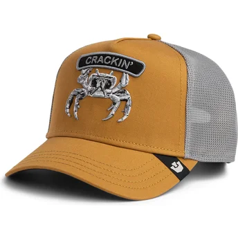 Gorra trucker marrón cangrejo Classic Rocker Crackin' The Farm de Goorin Bros.