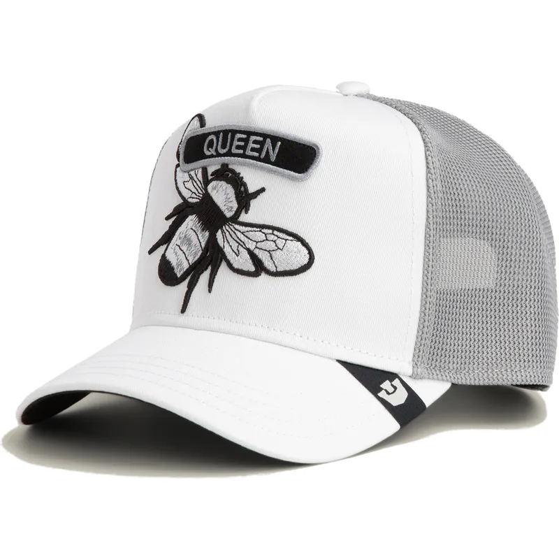 gorra-trucker-blanca-abeja-classic-rocker-queen-the-farm-de-goorin-bros