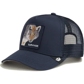 Gorra trucker azul marino lobo Survivor The Farm de Goorin Bros.