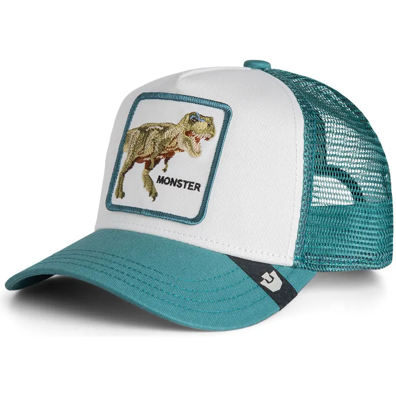 gorra-trucker-verde-para-nino-t-rex-dinosaurio-sea-monster-the-farm-de-goorin-bros