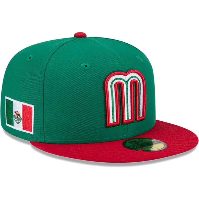 gorra-plana-verde-ajustada-59fifty-mexico-2026-world-baseball-classic-de-new-era