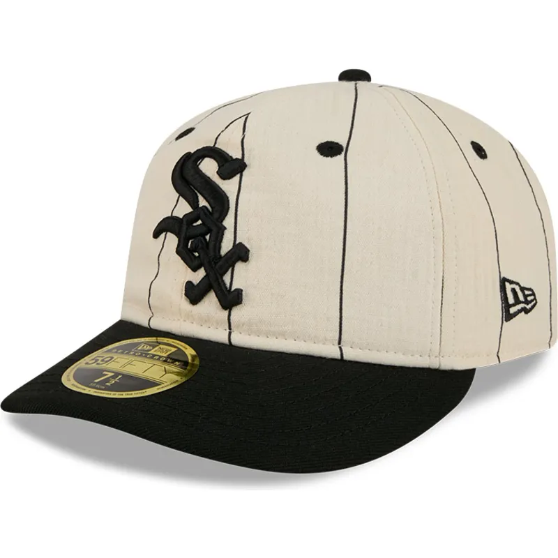 gorra-plana-beige-ajustada-59fifty-retro-crown-linen-de-chicago-white-sox-mlb-de-new-era