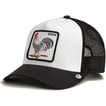 Gorra trucker blanca y negra gallo Cock Rooster The Farm de Goorin Bros.