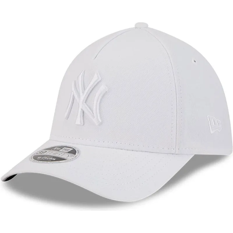 gorra-curva-blanca-ajustada-con-logo-blanco-39thirty-m-crown-a-frame-de-new-york-yankees-mlb-de-new-era