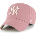 gorra-curva-rosa-ajustable-clean-up-ballpark-de-new-york-yankees-mlb-de-47-brand