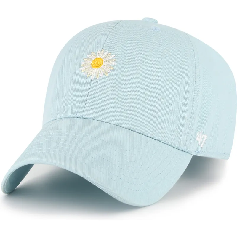 gorra-curva-azul-claro-ajustable-flower-clean-up-nature-base-runner-icon-de-47-brand