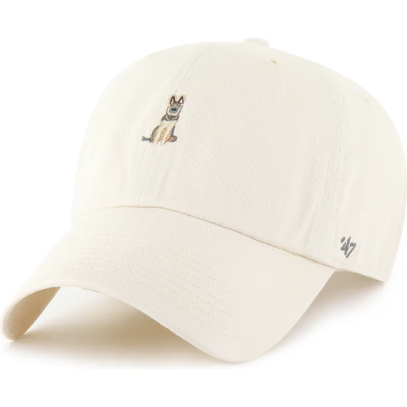 gorra-curva-beige-ajustable-clean-up-dog-base-runner-icon-de-47-brand