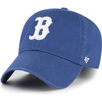 Gorra curva azul ajustable Clean Up No Loop Label de Boston Red Sox MLB de 47 Brand