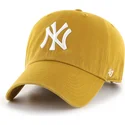 gorra-curva-amarilla-ajustable-clean-up-flat-gold-de-new-york-yankees-mlb-de-47-brand