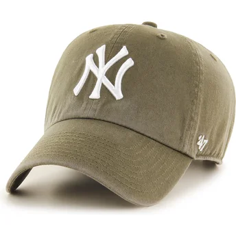 Gorra curva verde ajustable Clean Up Sandalwood de New York Yankees MLB de 47 Brand