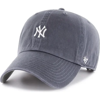 Gorra curva azul marino ajustable Clean Up Base Runner Vintage de New York Yankees MLB de 47 Brand
