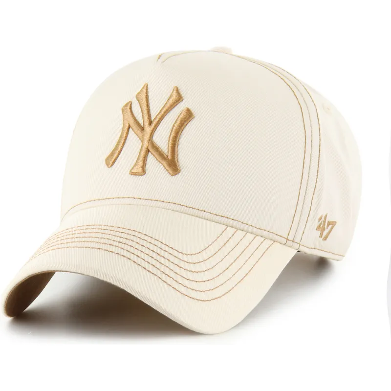 gorra-curva-beige-ajustable-mvp-dt-contrast-stitch-de-new-york-yankees-mlb-de-47-brand
