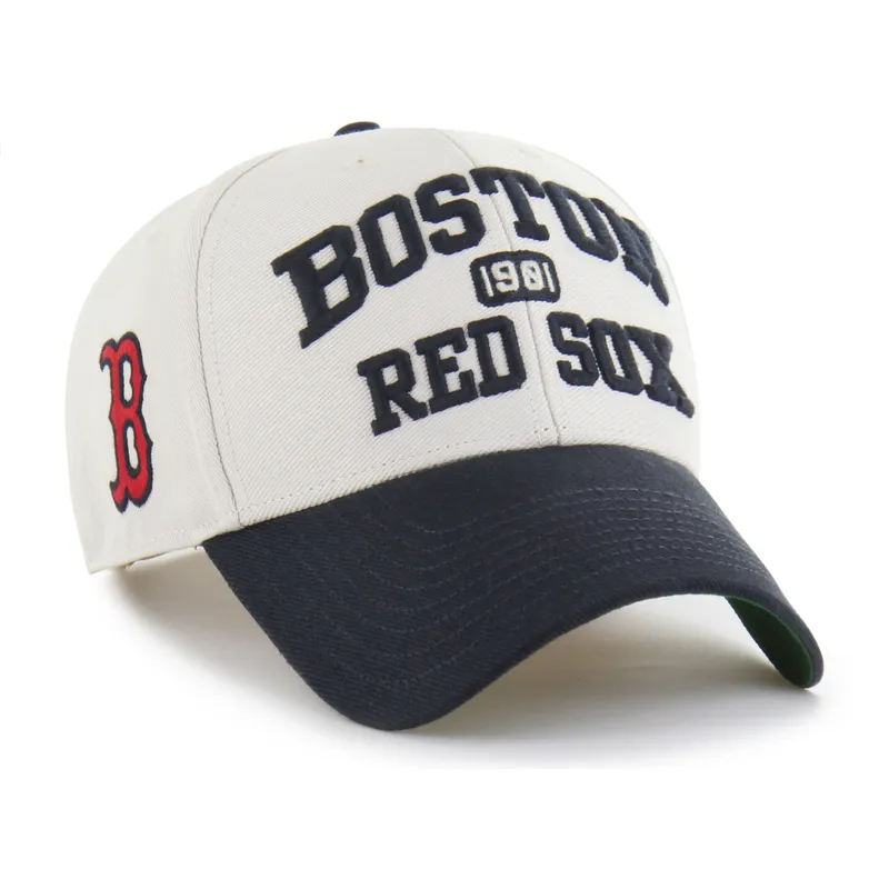 gorra-curva-beige-y-azul-marino-ajustable-mvp-broke-line-de-boston-red-sox-mlb-de-47-brand