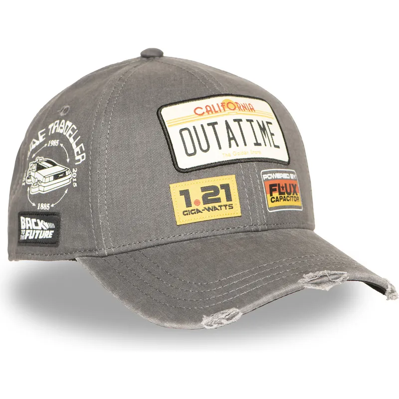 gorra-curva-gris-snapback-outatime-btf1-outb-back-to-the-future-de-capslab