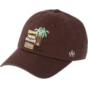 gorra-curva-marron-ajustable-twin-palms-village-ballpark-de-american-needle