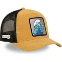gorra-trucker-marron-y-negra-pitufo-manitas-smu-handy-los-pitufos-de-capslab