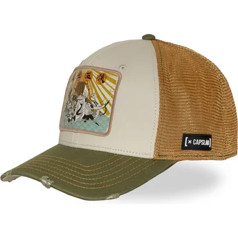 Gorra trucker beige y verde KFP DRA Kung Fu Panda de Capslab