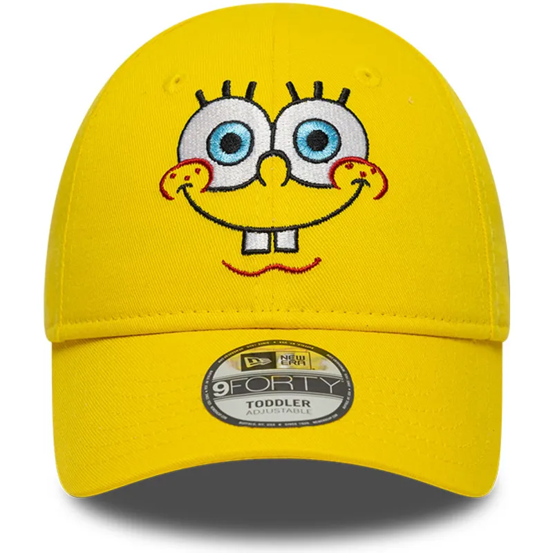 gorra-curva-amarilla-ajustable-para-nino-9forty-face-de-bob-esponja-de-new-era