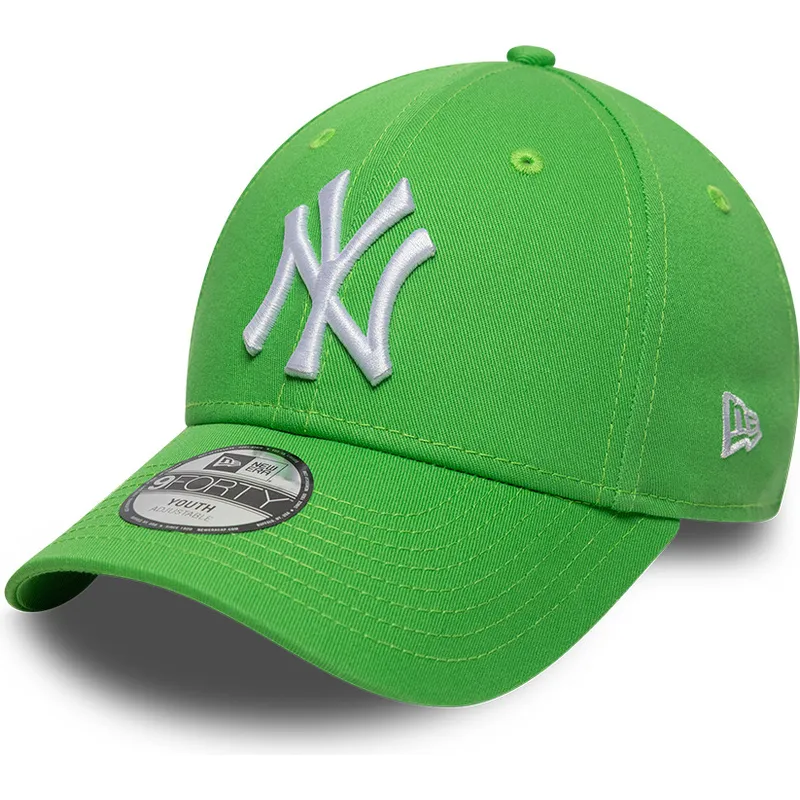 gorra-curva-verde-ajustable-para-nino-9forty-essential-de-new-york-yankees-mlb-de-new-era
