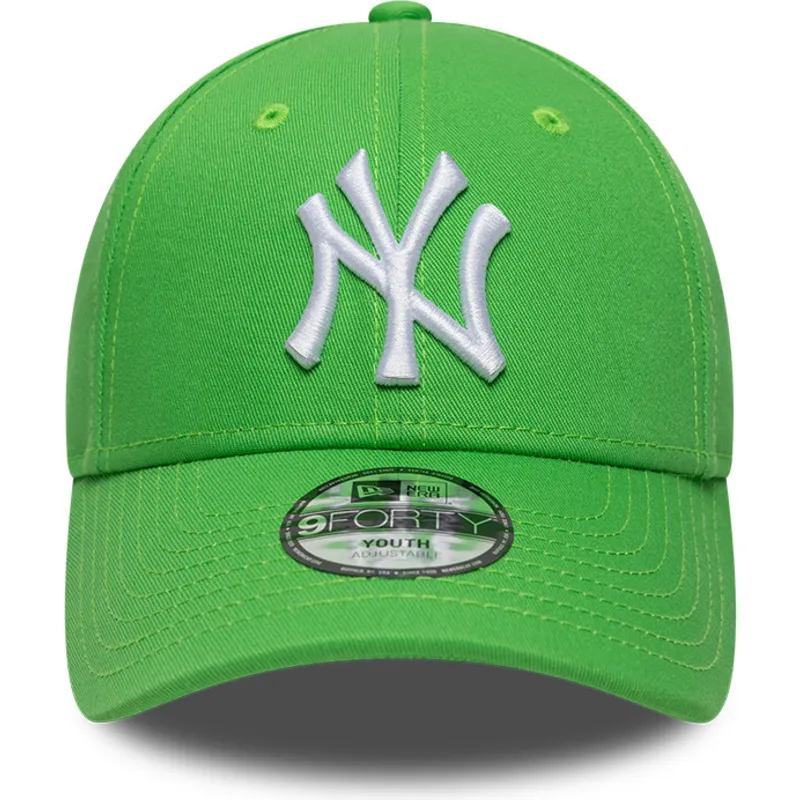 gorra-curva-verde-ajustable-para-nino-9forty-essential-de-new-york-yankees-mlb-de-new-era