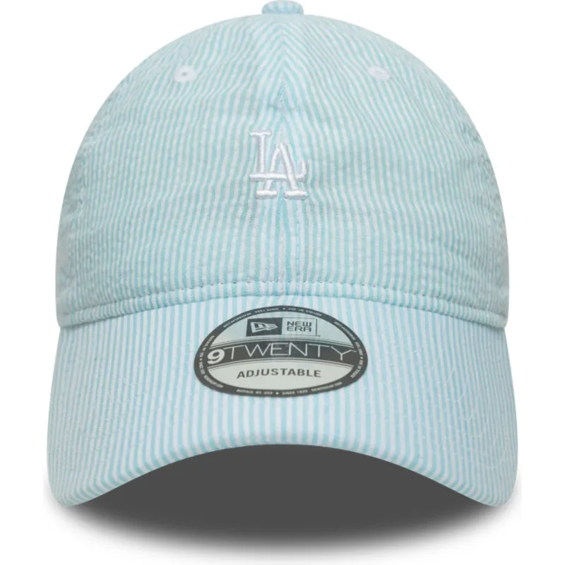 gorra-curva-azul-ajustable-9twenty-seersucker-de-los-angeles-dodgers-mlb-de-new-era