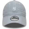 gorra-curva-azul-marino-ajustable-9twenty-seersucker-de-new-york-yankees-mlb-de-new-era