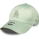 gorra-curva-verde-ajustable-para-mujer-9forty-bow-back-satin-de-los-angeles-dodgers-mlb-de-new-era
