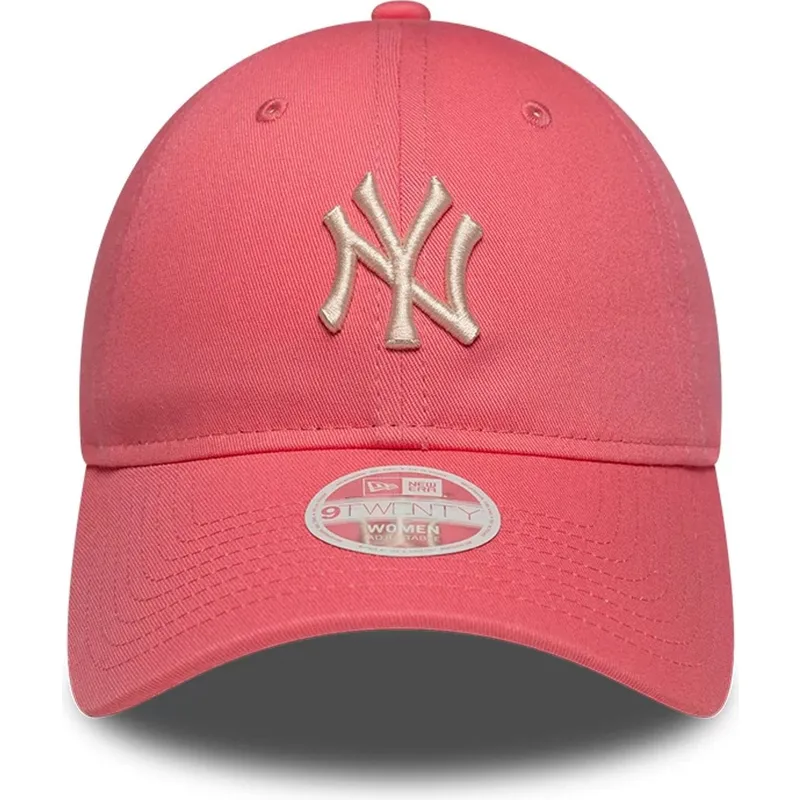 gorra-curva-rosa-ajustable-con-logo-beige-para-mujer-9twenty-league-essential-midi-de-new-york-yankees-mlb-de-new-era