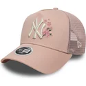 gorra-trucker-rosa-para-mujer-9forty-a-frame-floral-de-new-york-yankees-mlb-de-new-era