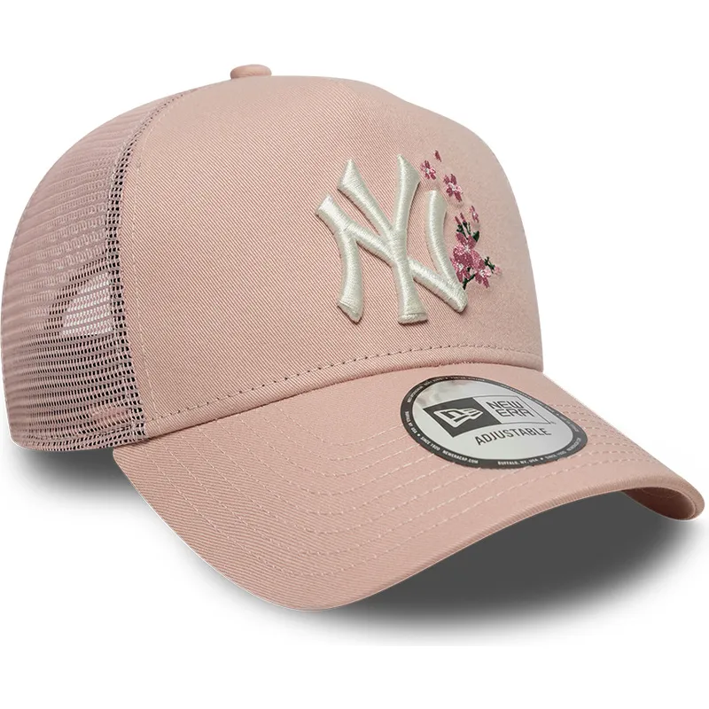 gorra-trucker-rosa-para-mujer-9forty-a-frame-floral-de-new-york-yankees-mlb-de-new-era