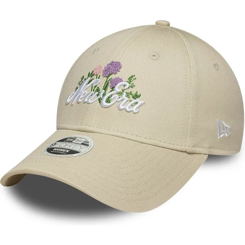 gorra-curva-beige-ajustable-para-mujer-9forty-beaded-de-new-era