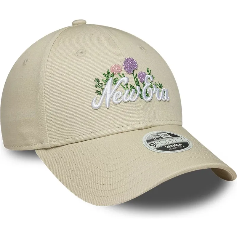 gorra-curva-beige-ajustable-para-mujer-9forty-beaded-de-new-era