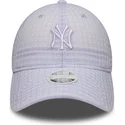 gorra-curva-violeta-ajustable-con-logo-violeta-para-mujer-9twenty-seersucker-de-new-york-yankees-mlb-de-new-era