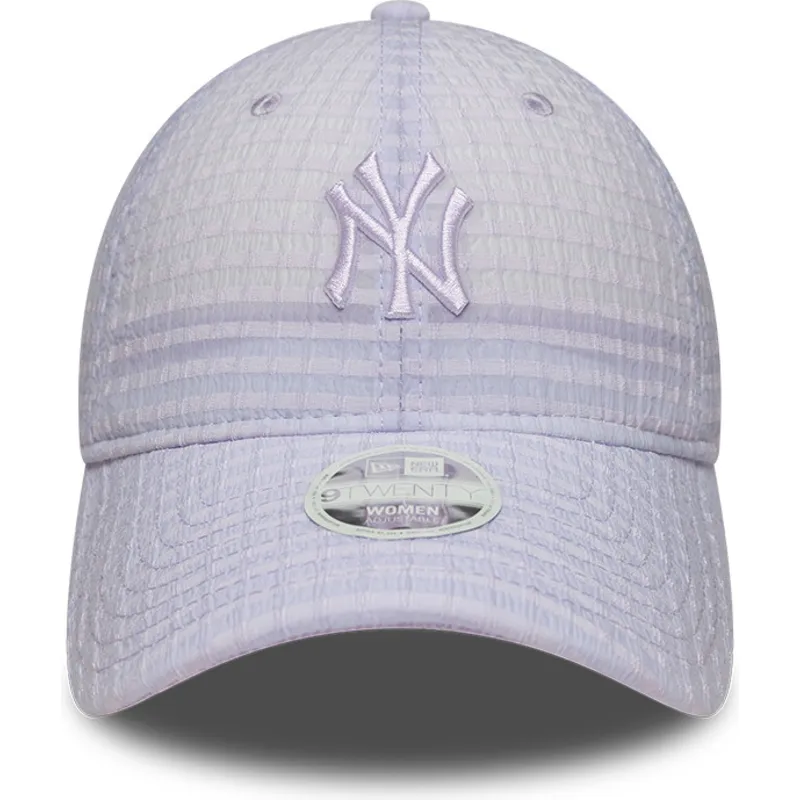 gorra-curva-violeta-ajustable-con-logo-violeta-para-mujer-9twenty-seersucker-de-new-york-yankees-mlb-de-new-era