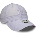 gorra-curva-violeta-ajustable-con-logo-violeta-para-mujer-9twenty-seersucker-de-new-york-yankees-mlb-de-new-era