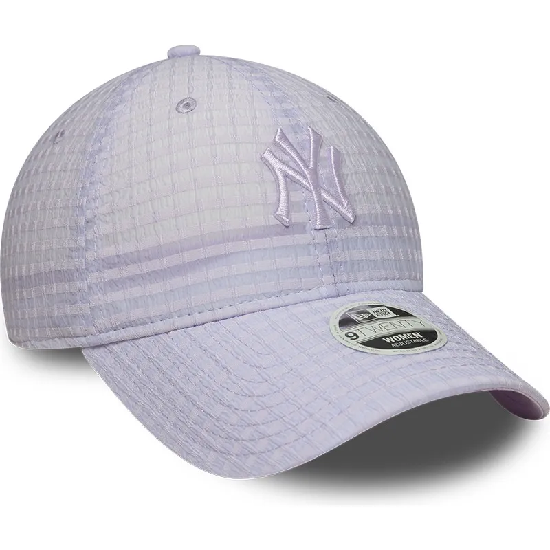 gorra-curva-violeta-ajustable-con-logo-violeta-para-mujer-9twenty-seersucker-de-new-york-yankees-mlb-de-new-era