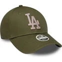gorra-curva-verde-ajustable-para-mujer-9forty-metallic-de-los-angeles-dodgers-mlb-de-new-era