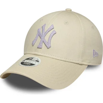 Gorra curva beige ajustable para mujer 9FORTY Metallic de...