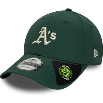 Gorra curva verde ajustable 9FORTY Recycled Midi de Oakland Athletics MLB de New Era