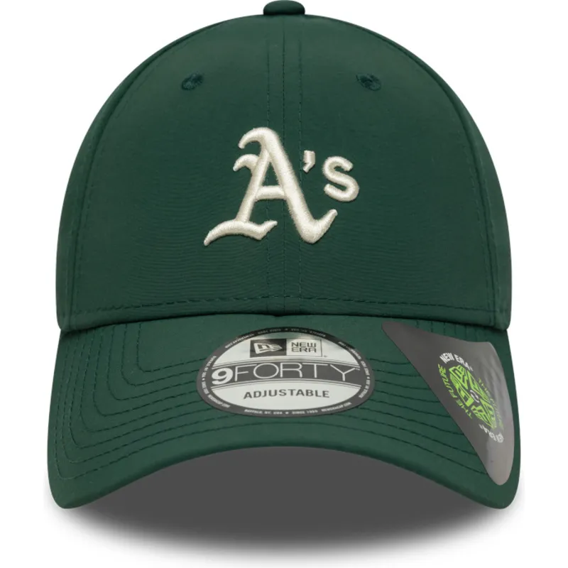 gorra-curva-verde-ajustable-9forty-recycled-midi-de-oakland-athletics-mlb-de-new-era